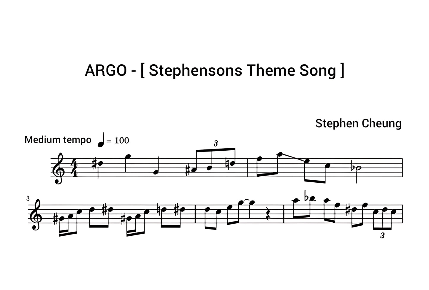 ARGO - [ Stephensons Theme Song 🎷 ]